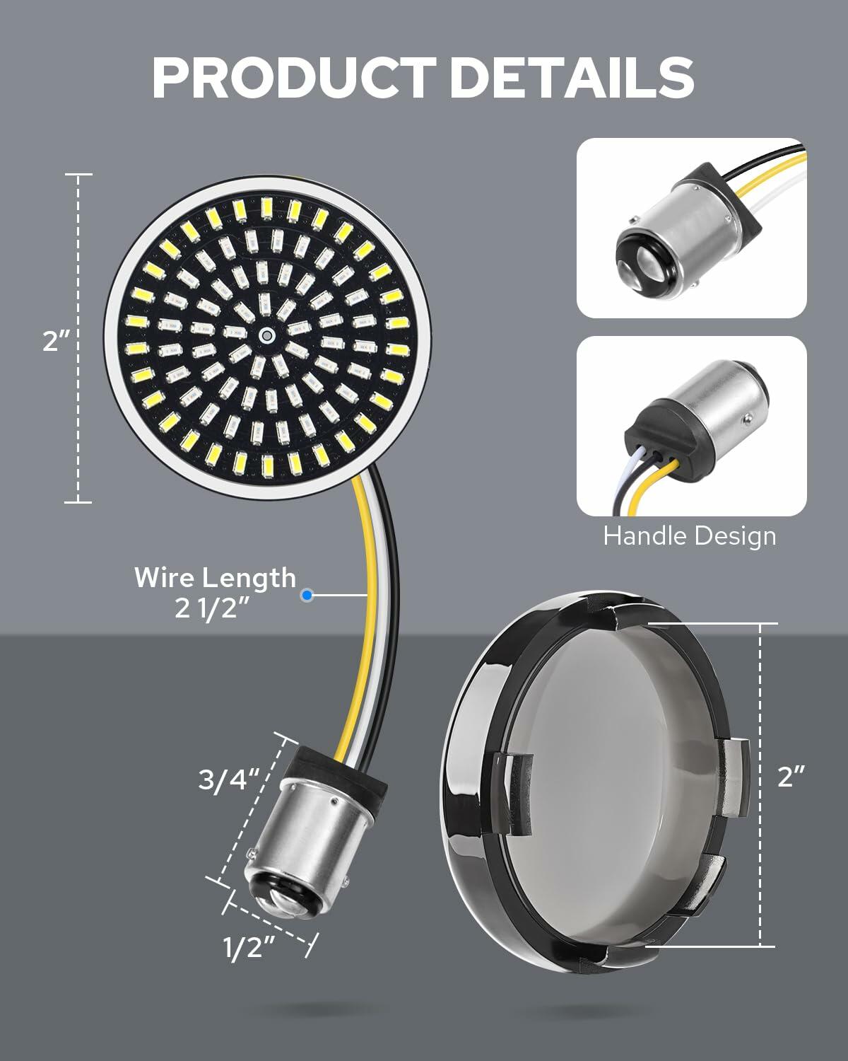 1157 LED Turn Signals Front Rear 81 LED Lights '86-24 compatible for Harley Davi