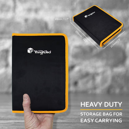 13 Pieces Magnetic Screwdriver Set with canvas Pouch for Storing